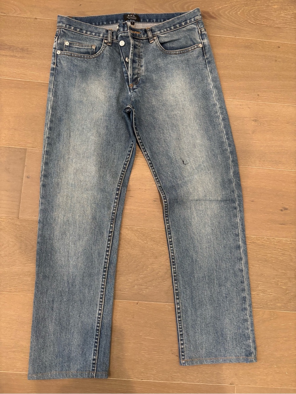 A.P.C. Light Wash Men's Straight Jeans